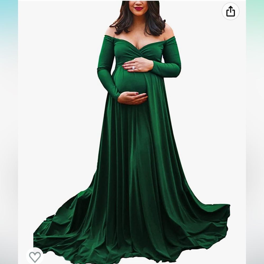Amazon green maternity dress.